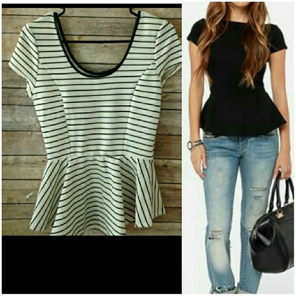 Stripped Peplum